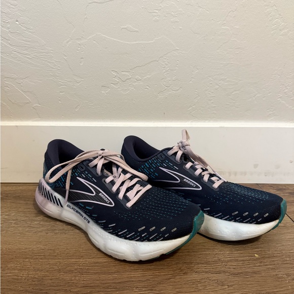 Brooks Women's Glycerin GTS Running Shoes - Navy and Lavender - Picture 1 of 5